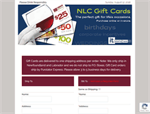 Tablet Screenshot of nlgiftcards.clearservice.com